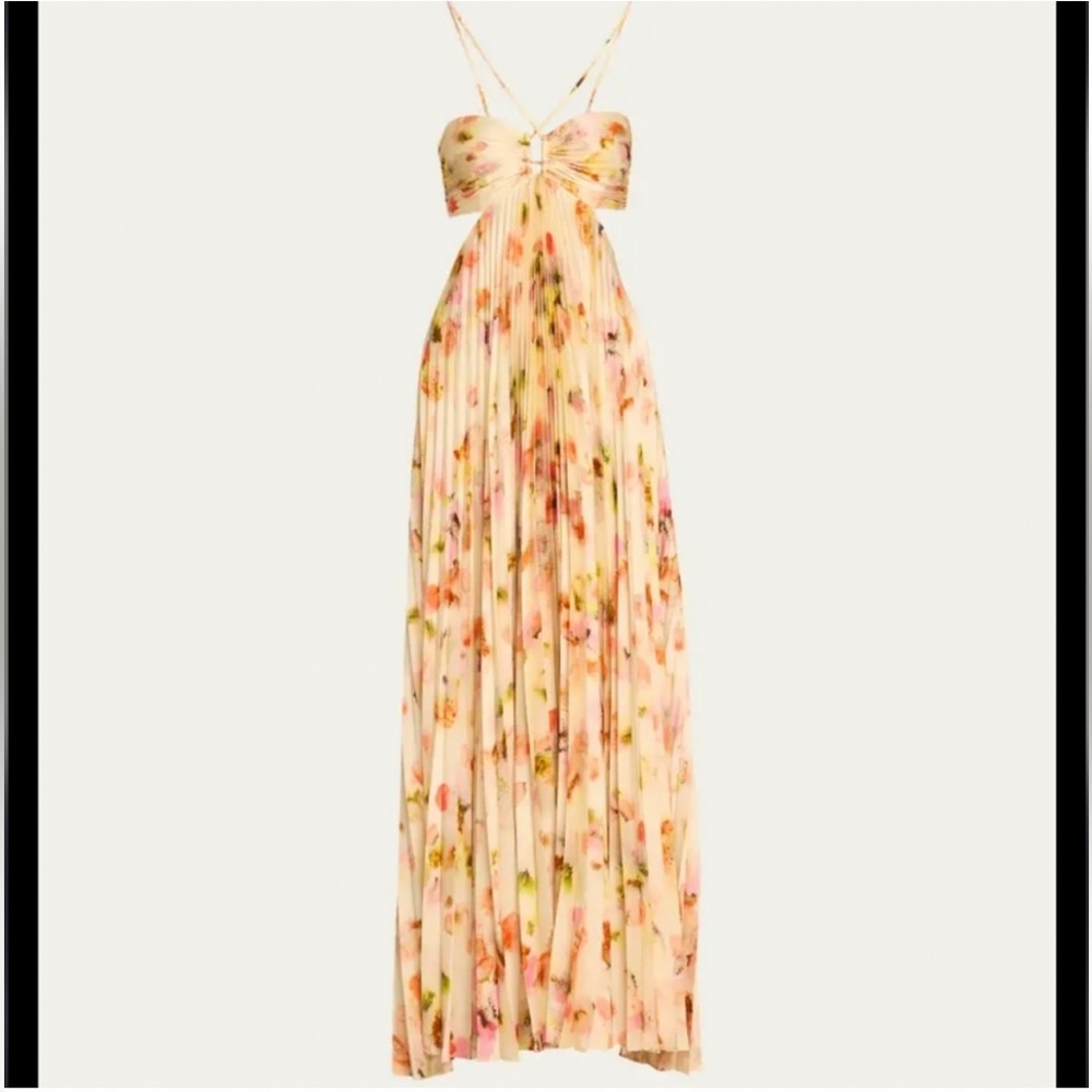 A.L.C Moira Satin Pleated Dress